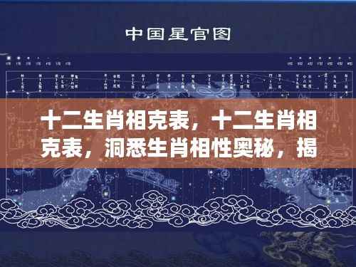 十二生肖相克表详解,探索生肖相性与星象运势奥秘