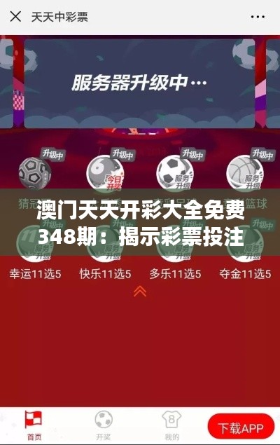 澳门天天开彩大全免费348期:揭示彩票投注的科学性